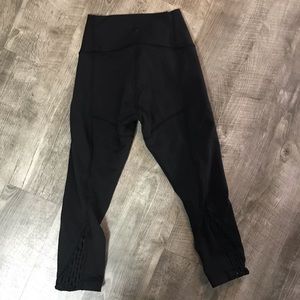 Lululemon crop leggings with leg detail